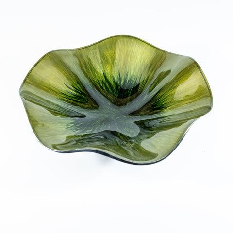 Brushed Green Poppy Bowl Medium (Trade min 4 / Retail min 1)  (***IN STOCK - MARCH 2024***)