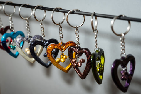 Open Heart Chime Keyrings 5.5 cm (Trade min 24 per box / Retail min 1)