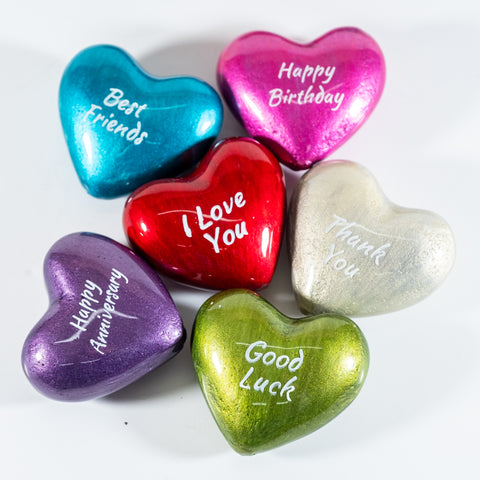 Medium Message Hearts 4 cm (Trade min 28 per box / Retail min 1)  (***IN STOCK - MARCH 2024***)