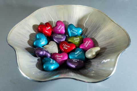 Medium Message Hearts 4 cm (Trade min 28 per box / Retail min 1)  (***IN STOCK - MARCH 2024***)