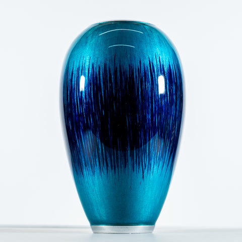 Brushed Aqua Vase 18 cm (Trade min 4 / Retail min 1)  (***IN STOCK - JULY 2024***)