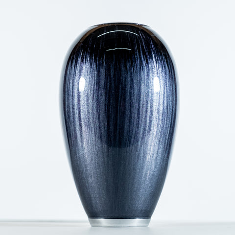 Brushed Black Vase 18 cm (Trade min 4 / Retail min 1)  (***IN STOCK - MARCH 2024***)
