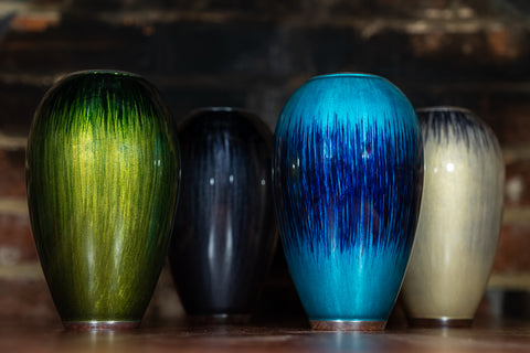 Brushed Aqua Vase 18 cm (Trade min 4 / Retail min 1)  (***IN STOCK - MARCH 2024***)