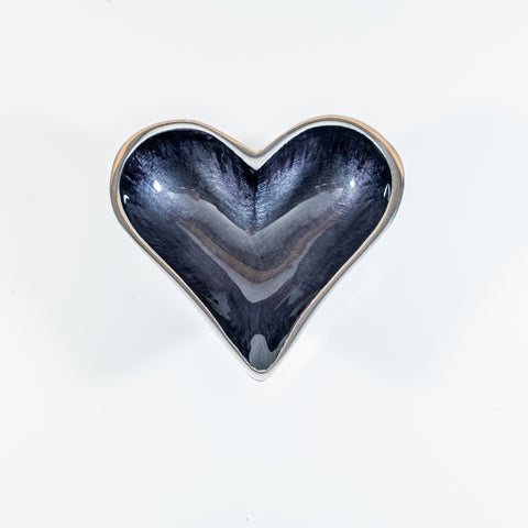 Brushed Black Heart Dish XS 10 cm (Trade min 4 / Retail min 1)  (***IN STOCK - MARCH 2024***)