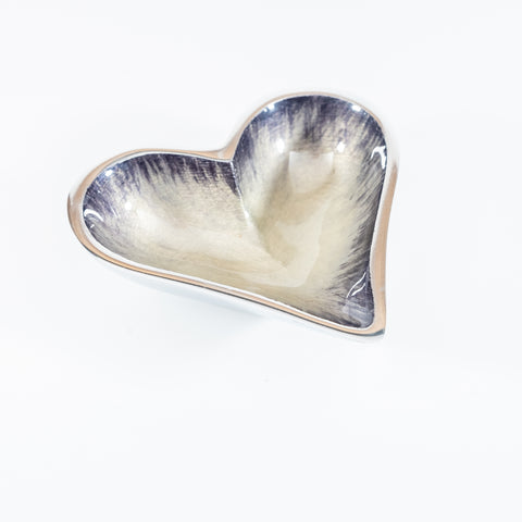 Brushed Silver Heart Dish XS 10 cm (Trade min 4 / Retail min 1)  (***IN STOCK - MARCH 2024***)