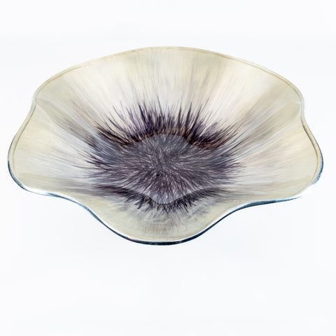 Brushed Silver Poppy Bowl Medium (Trade min 4 / Retail min 1)  (***IN STOCK - MARCH 2024***)
