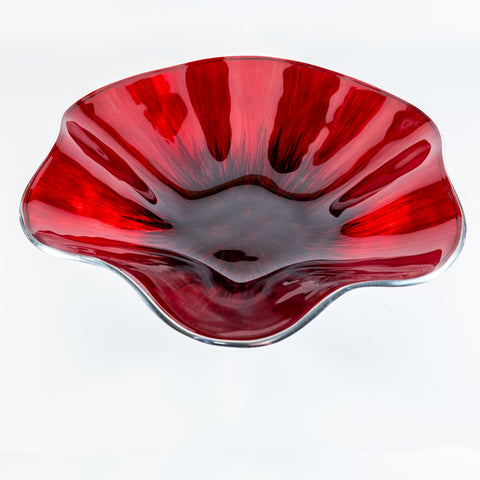 Brushed Red Poppy Bowl Medium (Trade min 4 / Retail min 1)  (***IN STOCK - MARCH 2024***)