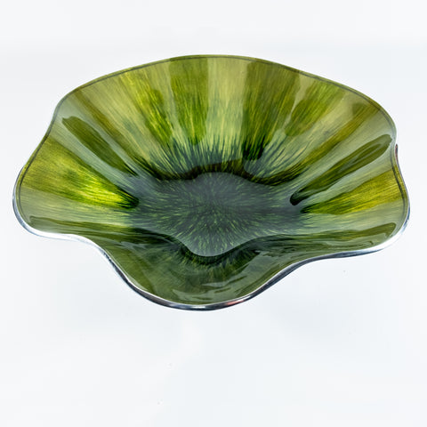 Brushed Green Poppy Bowl Medium (Trade min 4 / Retail min 1)