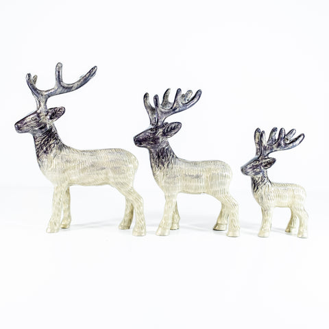 Brushed Silver Highland Stag Large 19 cm (Trade min 4 / Retail min 1) (***IN STOCK - MARCH 2024***)
