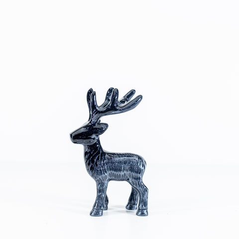 Brushed Black Highland Stag Medium 14 cm (Trade min 4 / Retail min 1)
