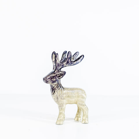 Brushed Silver Highland Stag Medium 14 cm (Trade min 4 / Retail min 1) (***IN STOCK - MARCH 2024***)