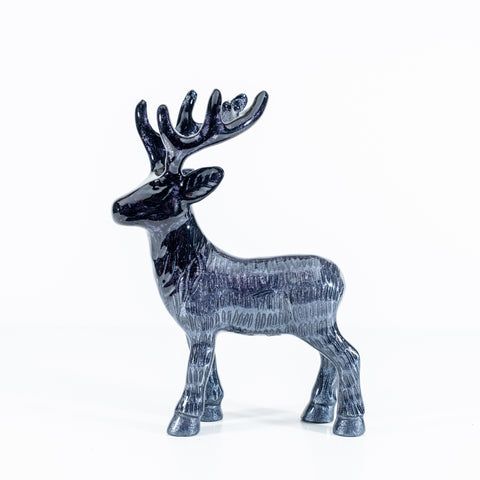 Brushed Black Highland Stag Large 19 cm (Trade min 4 / Retail min 1)