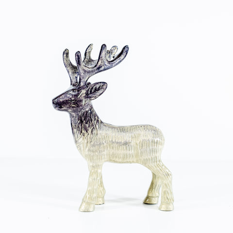 Brushed Silver Highland Stag Large 19 cm (Trade min 4 / Retail min 1) (***IN STOCK - MARCH 2024***)