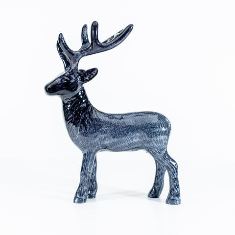Brushed Black Highland Stag XL 21 cm (Trade min 2 / Retail min 1) (***IN STOCK - MARCH 2024***)