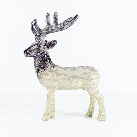 Brushed Silver Highland Stag XL 21 cm (Trade min 2 / Retail min 1) (***IN STOCK - MARCH 2024***)