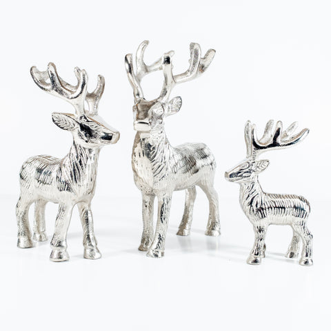 Silver Highland Stag Large 19 cm (Trade min 4 / Retail min 1)