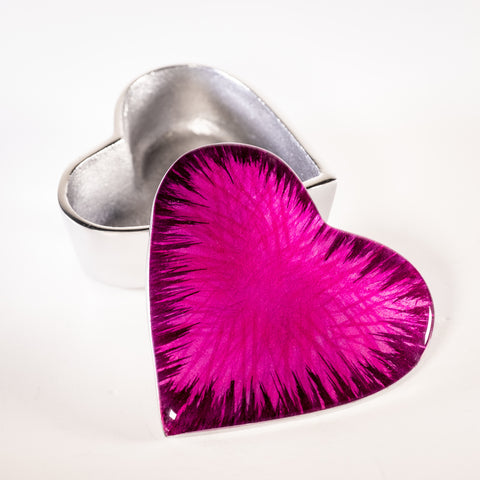 Brushed Pink Heart Trinket Box (Trade min 4 / Retail min 1)