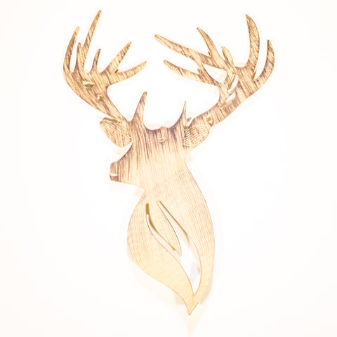 Brushed Silver Stag Head 52 cm (Trade min 2 / Retail min 1)