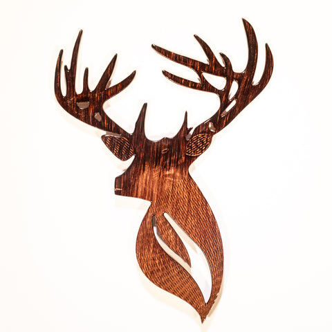 Brushed Brown Stag Head 52 cm (Trade min 2 / Retail min 1)