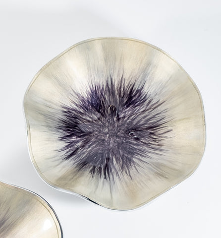 🩶 NEW PRODUCT SEPT 2026 🩶Brushed Silver Poppy Bowl Small (Trade min 4 / Retail min 1)