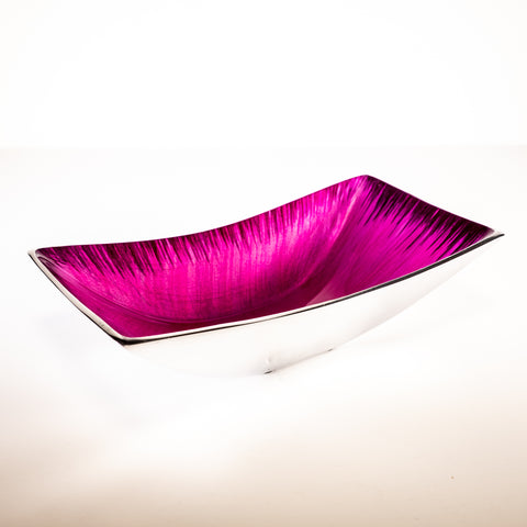 Brushed Pink Rectangular Bowl (Trade min 4 / Retail min 1)