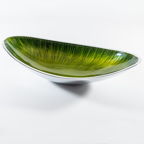 Brushed Green Boat Bowl (Trade min 4 / Retail min 1)  (***IN STOCK - MARCH 2024***)