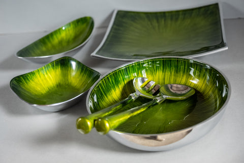 Brushed Green Fruit Bowl (Trade Min 2 / Retail Min 1)  (***IN STOCK - MARCH 2024***)