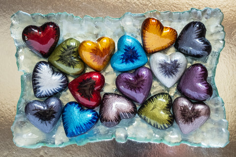 Coloured Large Hearts 5 cm (Trade min 16 per box / Retail min 1)