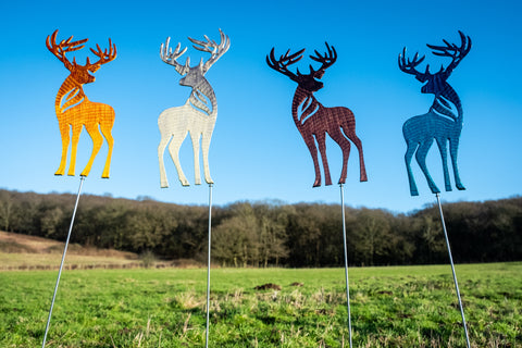 Brushed Gold Standing Stag 50 cm (Trade min 2 / Retail min 1)