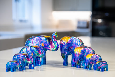 🎆DUE IN MARCH '26 - PRE-ORDER NOW 🎆 - Rainbow Elephant Trunk Up Medium 9 cm (Trade min 4 / Retail min 1)