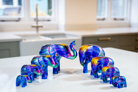 🎆DUE IN MARCH '26 - PRE-ORDER NOW 🎆 - Rainbow Elephant Trunk Up Medium 9 cm (Trade min 4 / Retail min 1)