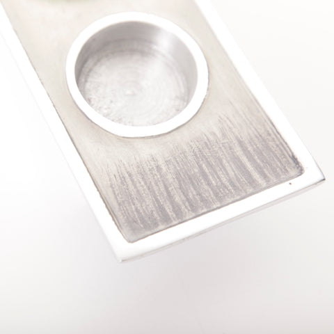 Brushed Silver Triple T-Light Holder (Trade min 4 / Retail min 1)