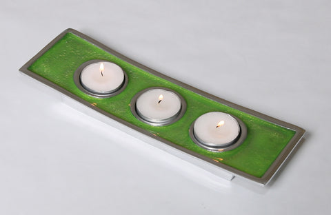 Lime Triple T-Light Holder (Trade min 4 / Retail min 1)