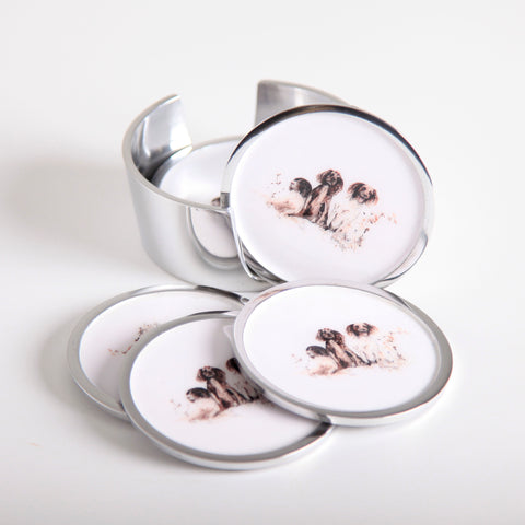 Spaniel Coaster Set of 6 (Trade min 4 / Retail min 1) (SPECIAL OFFER)