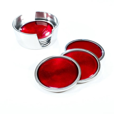 Red Coaster Set of 6 (Trade min 4 / Retail min 1)