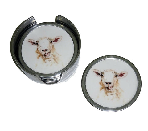 Sheep Coasters Set of 6 (Trade min 4 / Retail min 1)