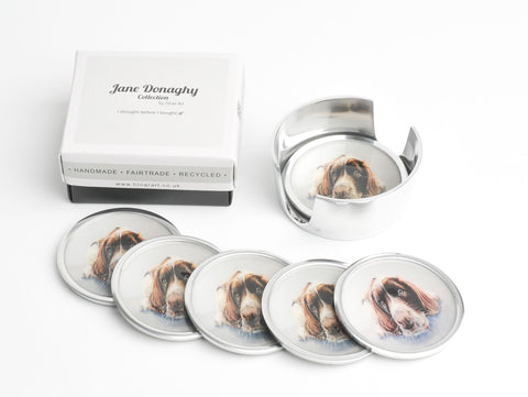 Springer Spaniel Coasters Set of 6 (Trade min 4 / Retail min 1)