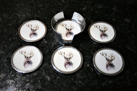 Stag Coasters Set of 6 (Trade min 4 / Retail min 1)