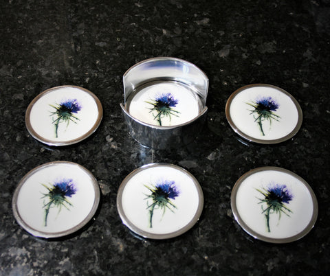 Thistles Coasters Set of 6 (Trade min 4 / Retail min 1)