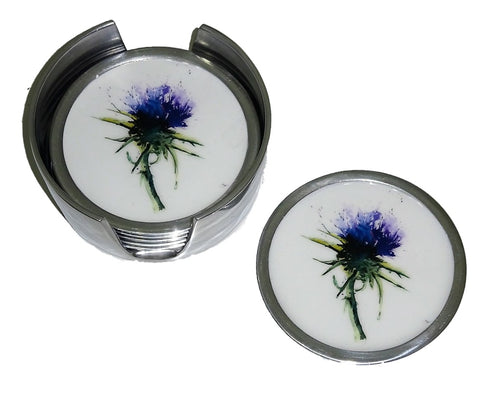 Thistles Coasters Set of 6 (Trade min 4 / Retail min 1)