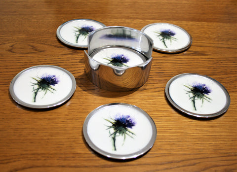 Thistles Coasters Set of 6 (Trade min 4 / Retail min 1)