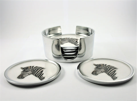 Zebra Coasters Set of 6 (Trade min 4 / Retail min 1)