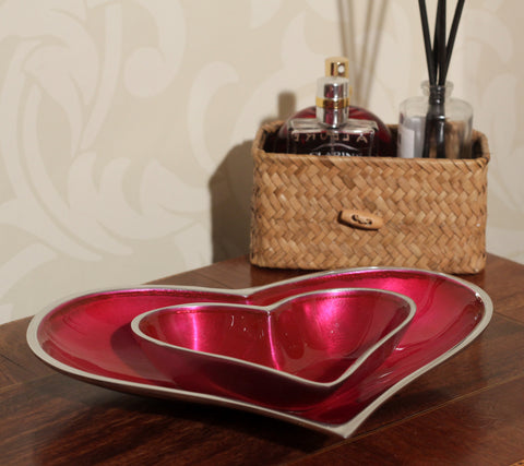 Pink Heart Dish Large (Trade min 4 / Retail min 1)