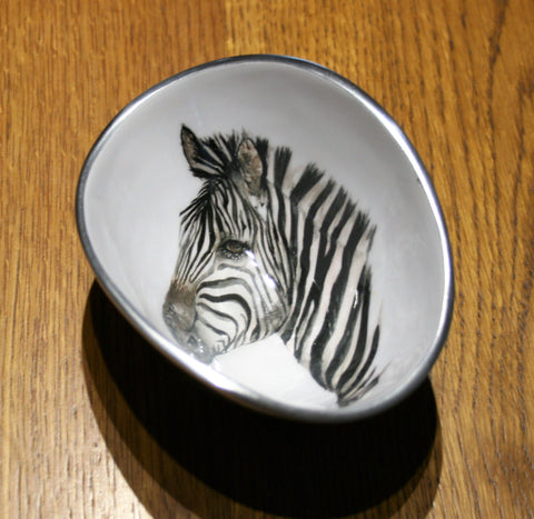 Zebra Oval Bowl Petite (Trade min 4 / Retail min 1)