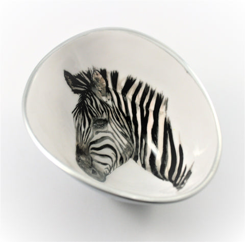 Zebra Oval Bowl Petite (Trade min 4 / Retail min 1)