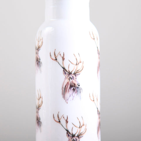 Stag Pattern Copper Water Bottle 750ml (Trade min 4 / Retail min 1)