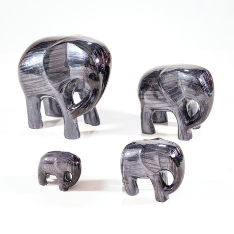 Brushed Black Elephant Small 5 cm (Trade min 4 / Retail min 1)
