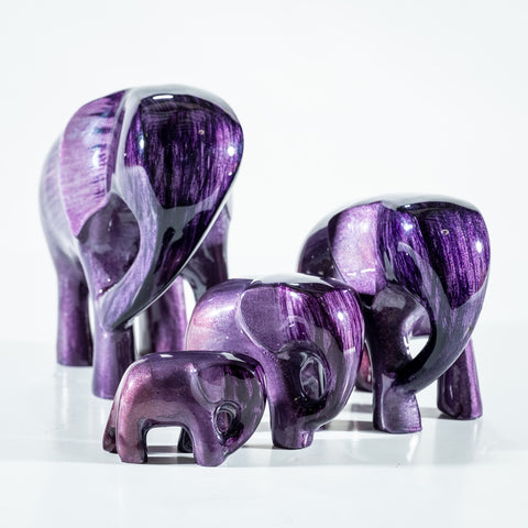 Brushed Purple Elephant Large 9 cm (Trade min 4 / Retail min 1)