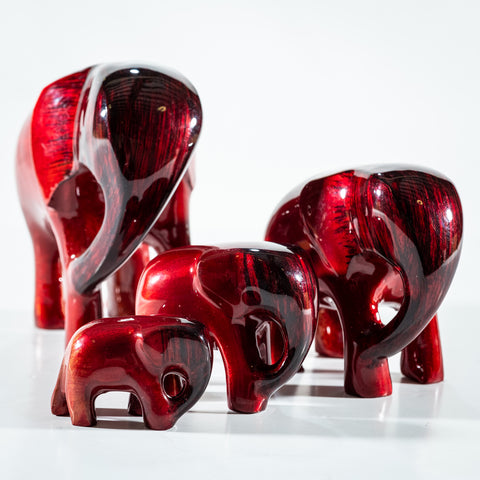 Brushed Red Elephant Medium 7 cm (Trade min 4 / Retail min 1)