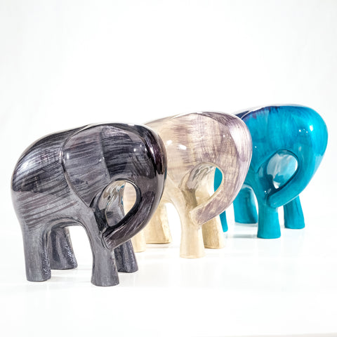 Brushed Black Elephant Small 5 cm (Trade min 4 / Retail min 1)